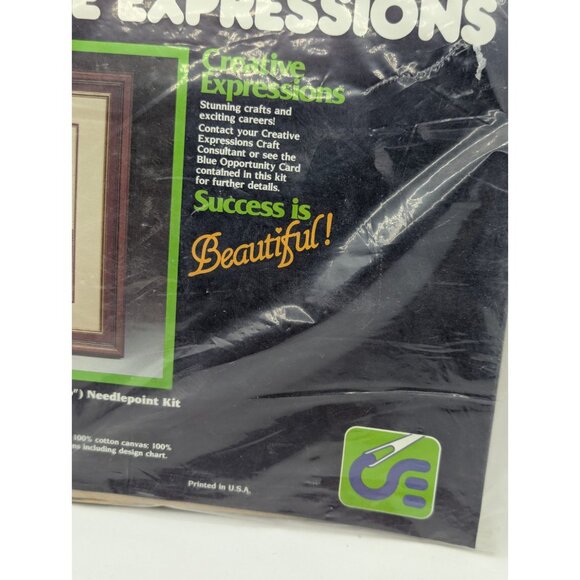 1983 sealed Creative Expressions Needlepoint Tabby On The Terrace 3004 12” X 16” - Picture 4 of 9